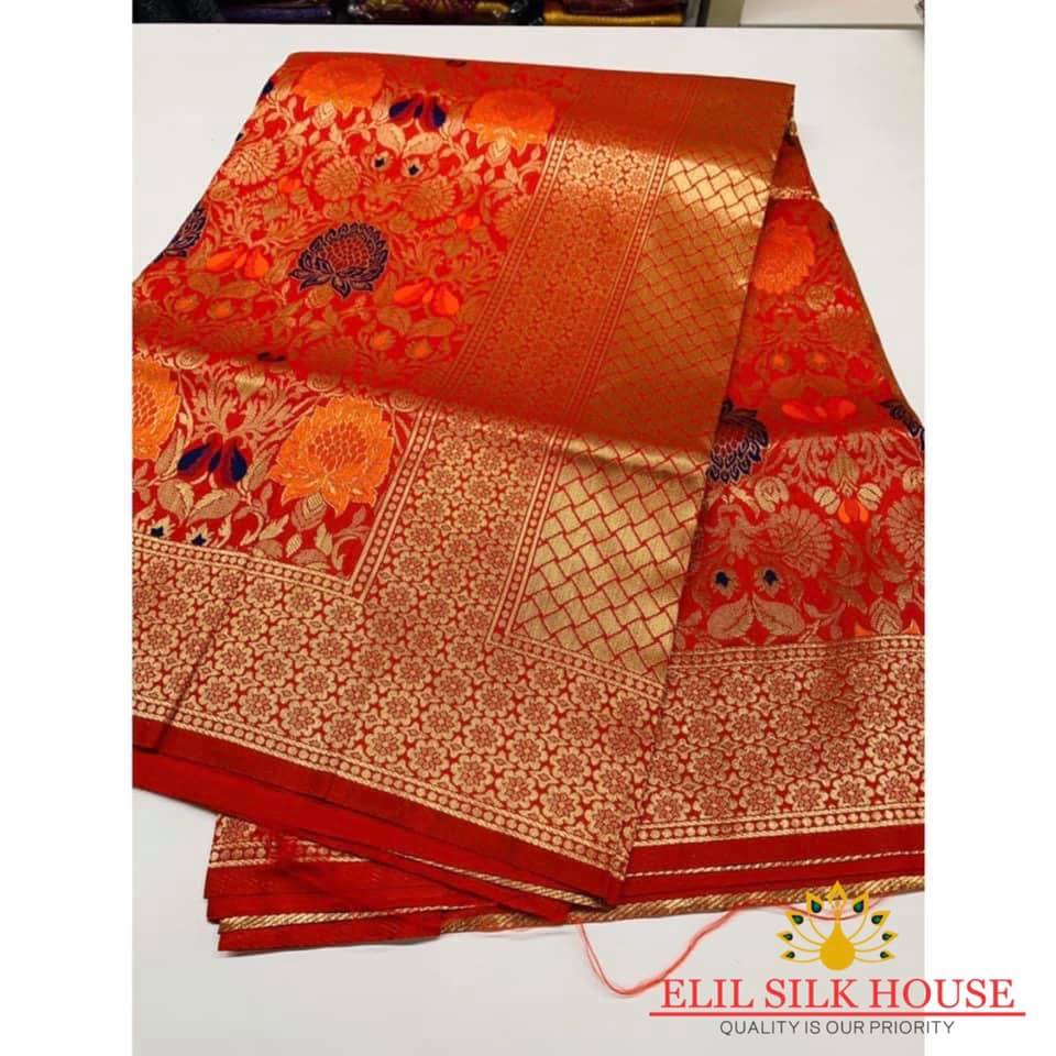 red banarasi Saree