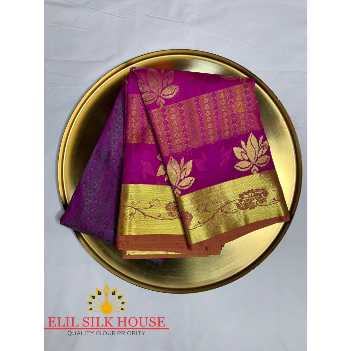 purple shade Pattu Saree