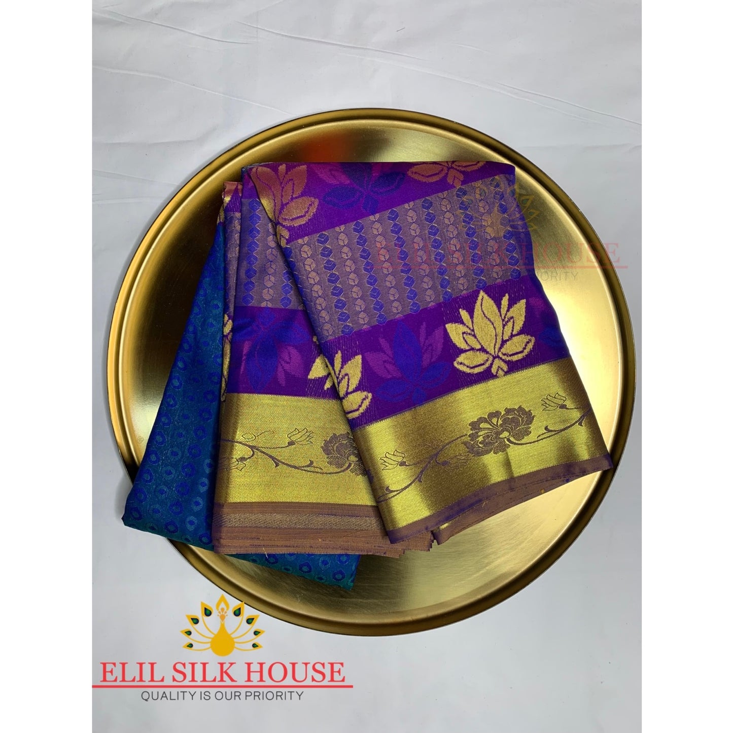 purple shade Pattu Saree