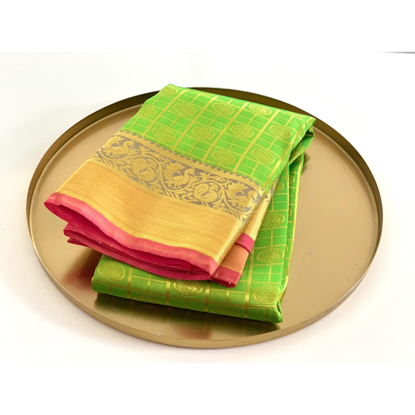 green Pattu Saree