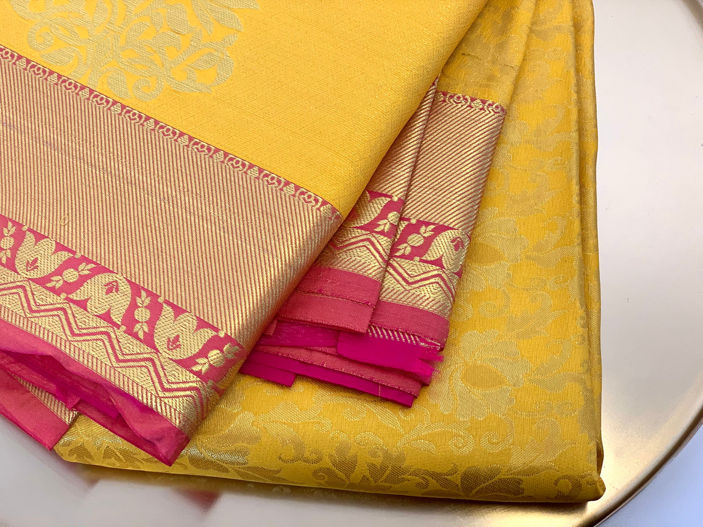 yellow Pattu Saree