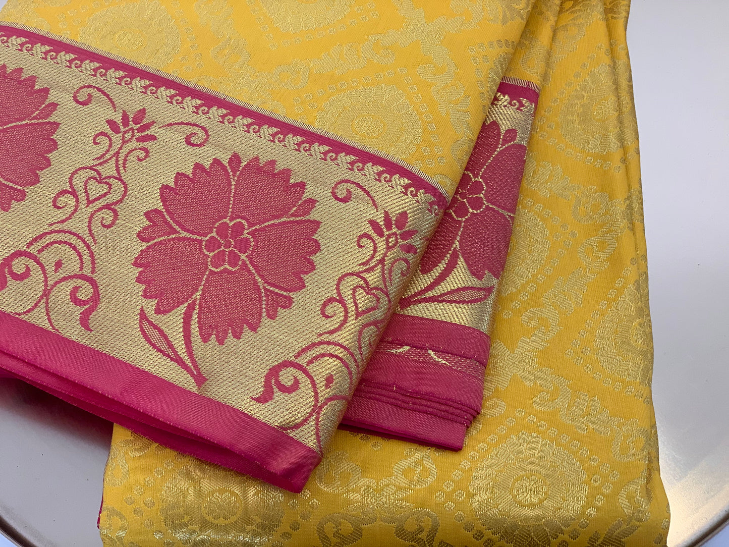 yellow Pattu Saree