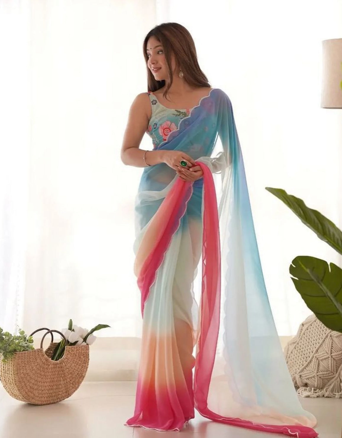 Designer multicolor Saree