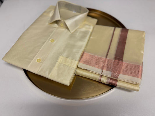 Shirt, Veshti Combo with pocket