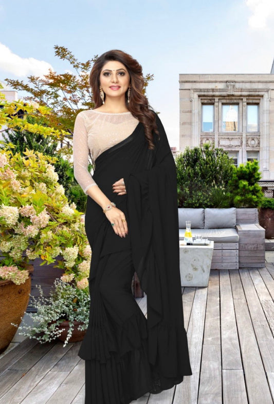 simple Georette Saree